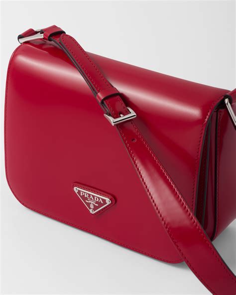 prada pattina shoulder bag|prada brushed leather shoulder bag.